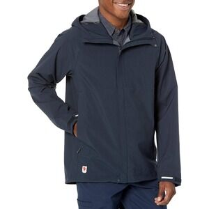 Fjallraven Navy High Coast Hydratic Trail Wind Jacket Full Zip Hooded Size Small